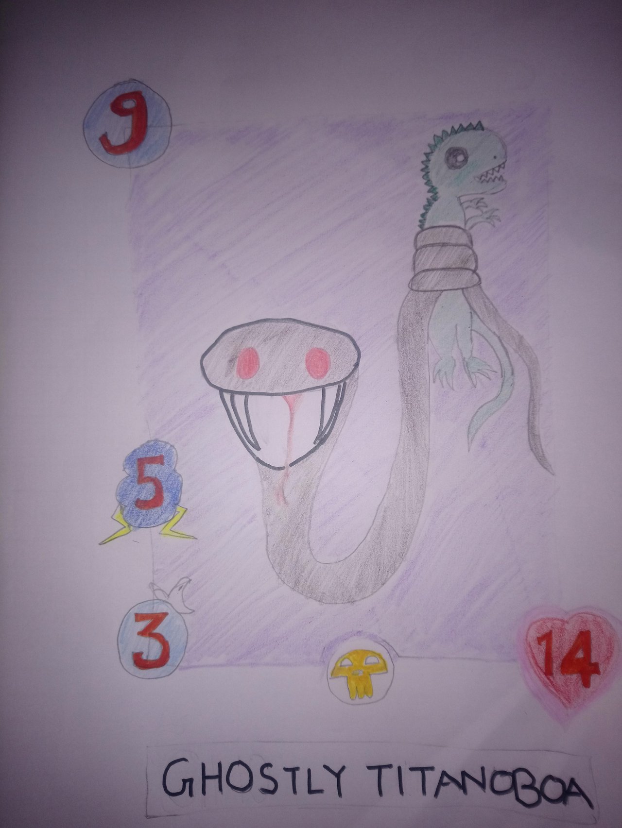 Splinterlands art the ghostly titanoboa