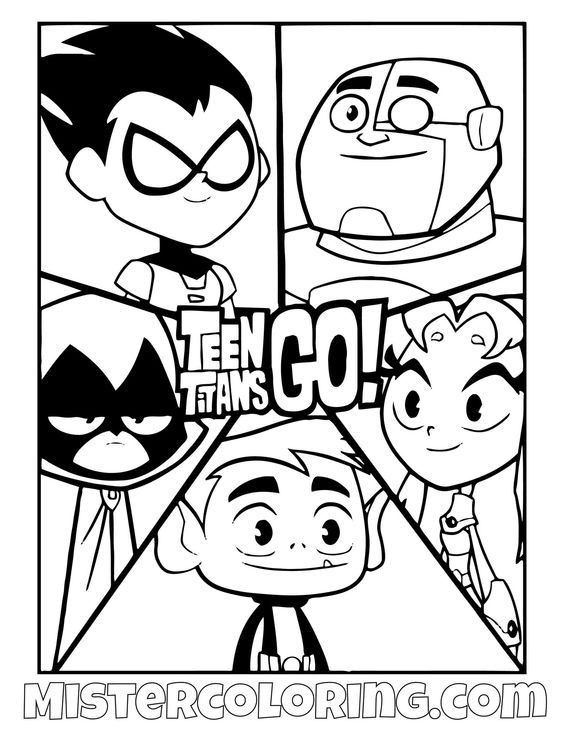 Teen titans go coloring pages for kids â mister coloring coloring pages teen titans go coloring pages for boys