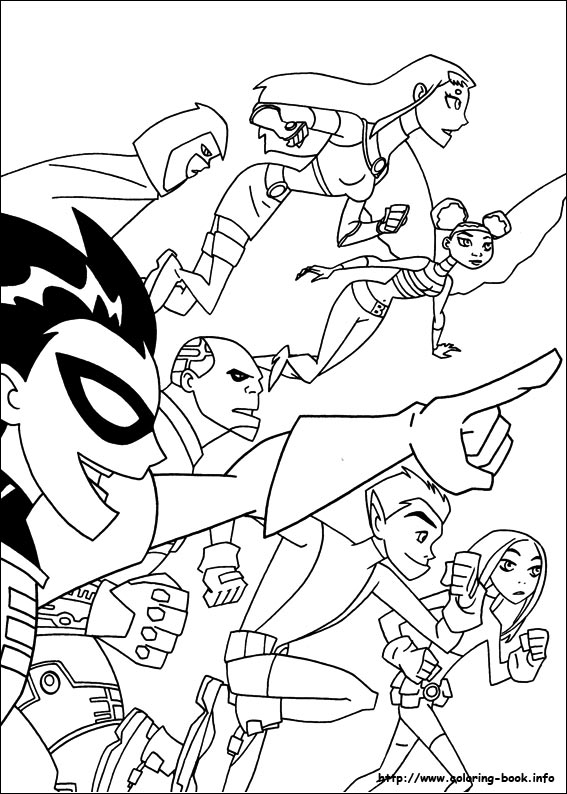 Teen titans coloring picture