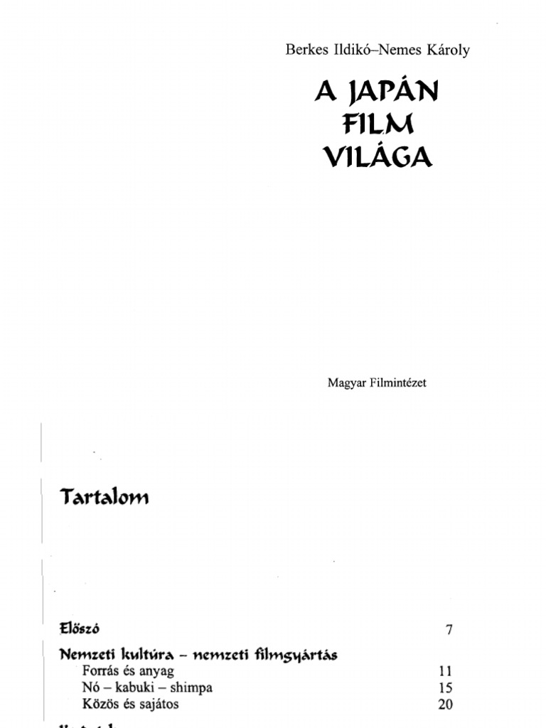 Berkesnemes a japan film vilaga pdf