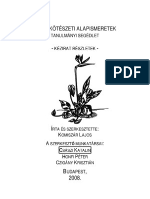 Komiszar lajos viragkoteszeti alapismeretek pdf