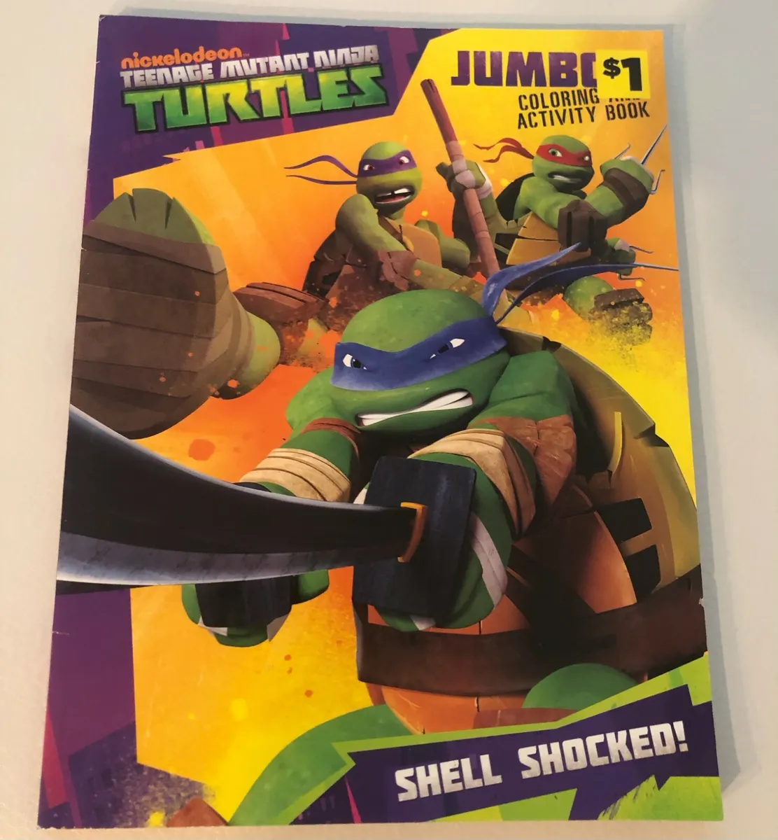 Vintage teenage mutant ninja turtles coloring activity book unused