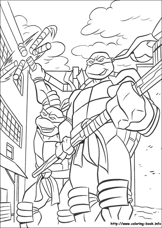 Teenage mutant ninja turtles coloring picture