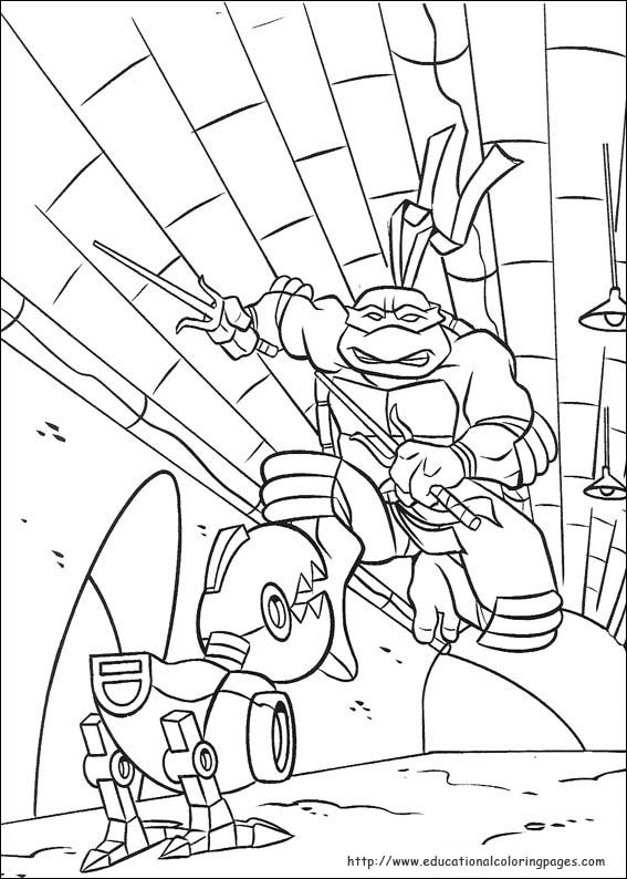 Ninja turtles coloring pages free for kids