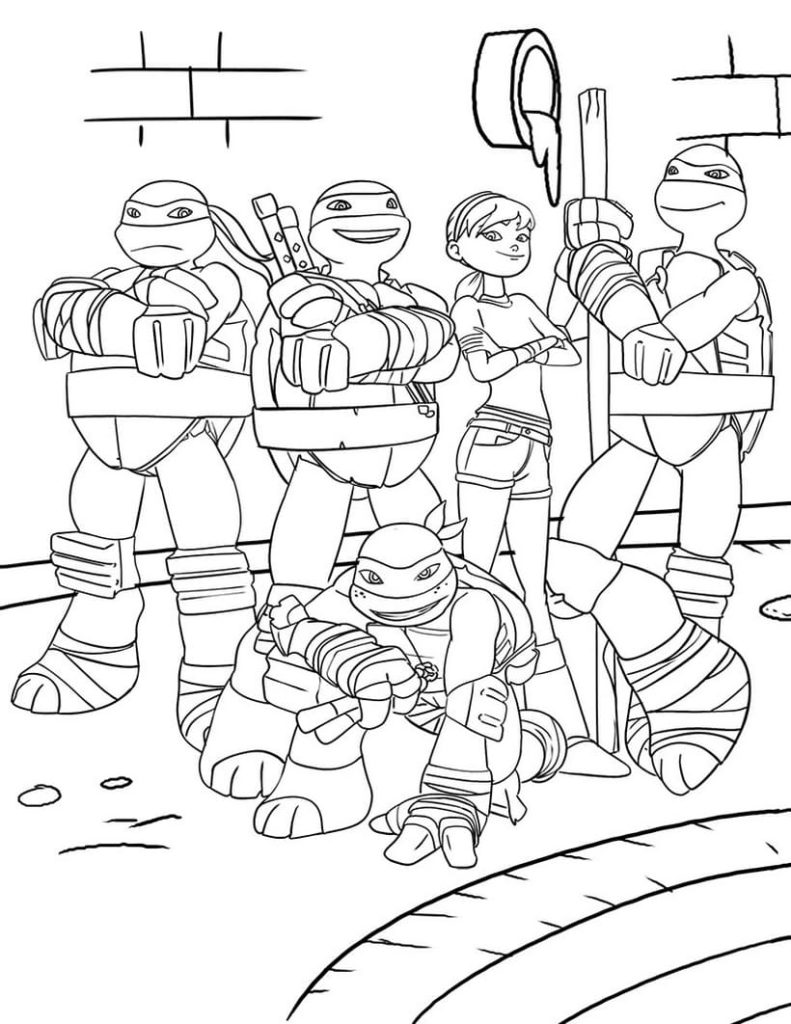 Teenage mutant ninja turtles coloring pages â wonder