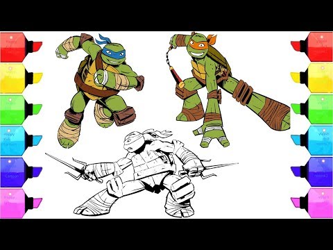 Teenage mutant ninja turtles coloring pages for kids tmnt leonardo raffaello mickeymichelangelo