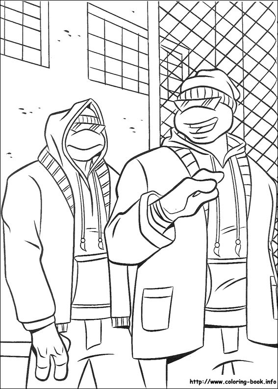 Teenage mutant ninja turtles coloring picture