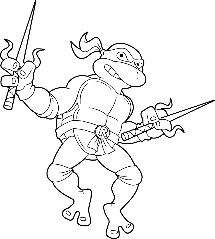 Springfield punx tmnt raphael coloring page