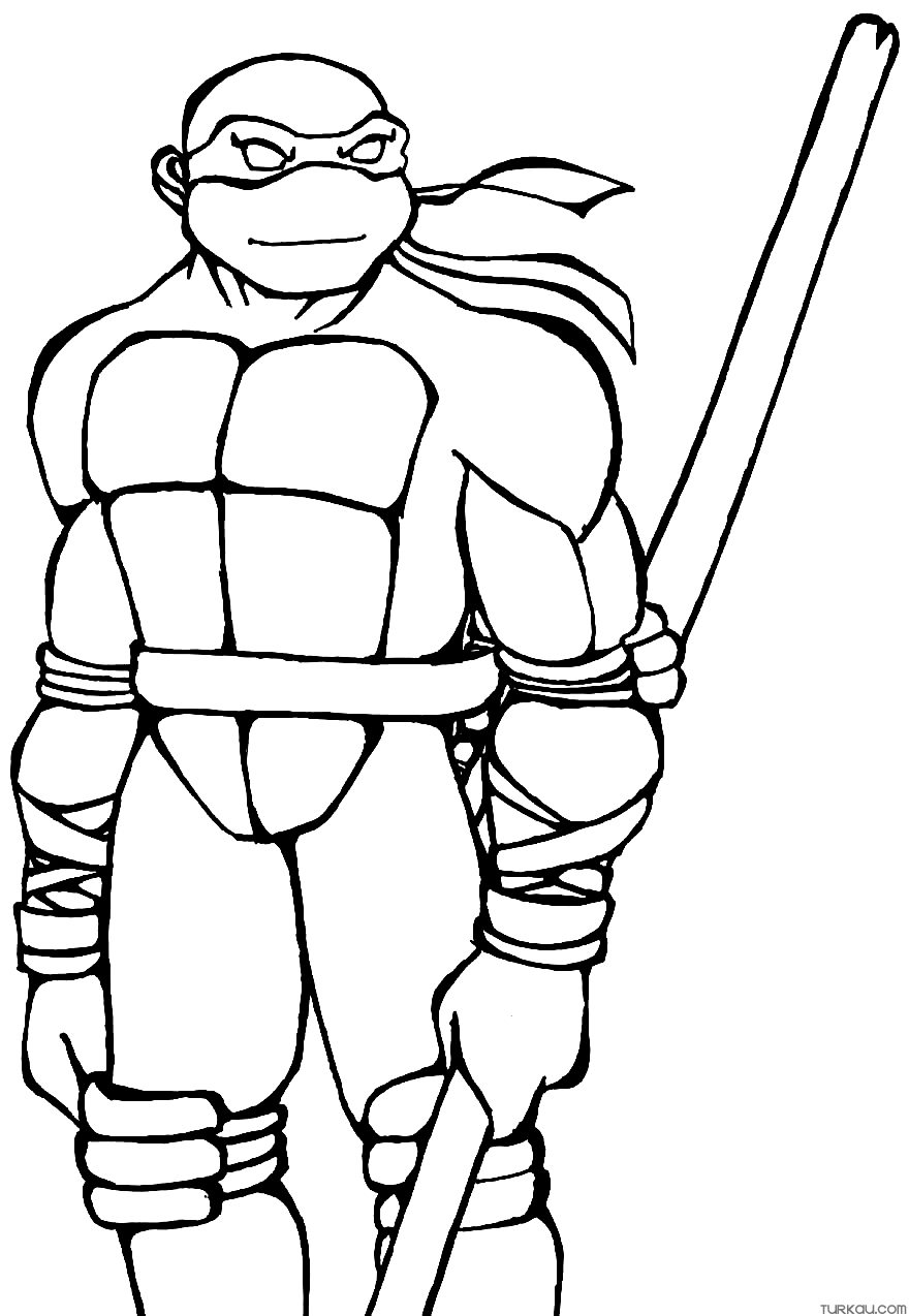 Ninja turtles cool donatello coloring page