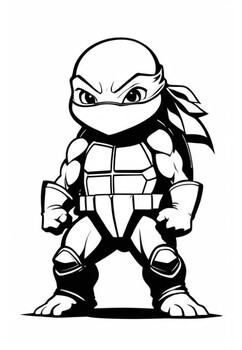 Turtle ninja coloring pages ninja turtle coloring sheet vol tpt