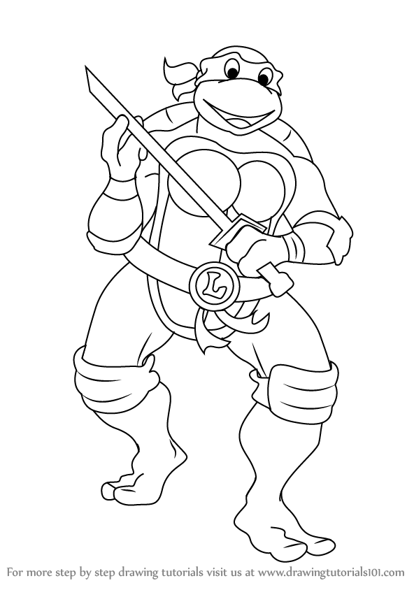 How to draw leonardo from teenage mutant ninja turtles teenage mutant ninja turtles step by step