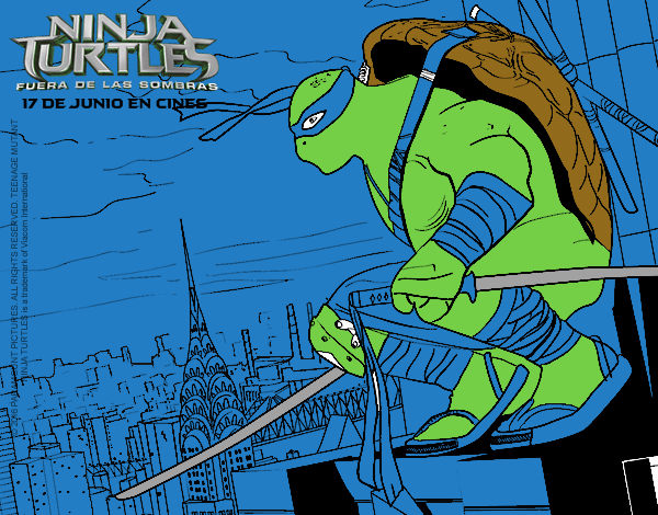 Colored page leonardo ninja turtles painted by user not registered