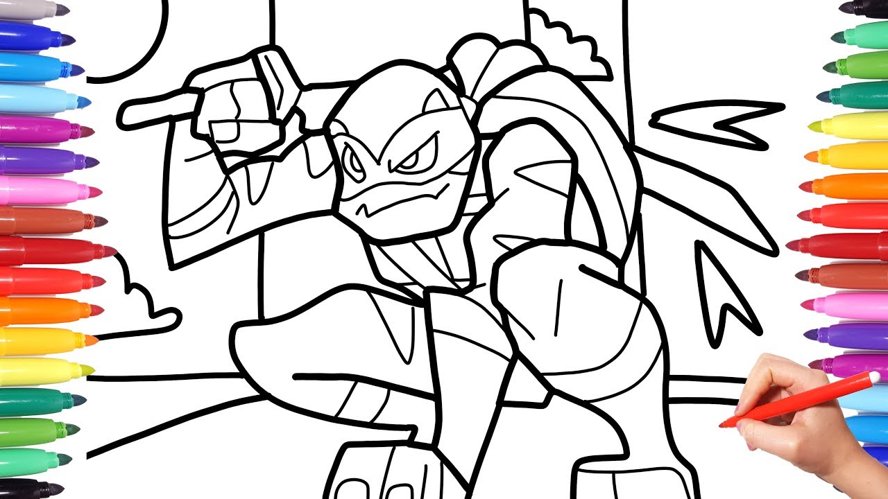 Tnt rise of the teenage utant ninja turtles coloring pages how to draw tnt leonardo new rtnt