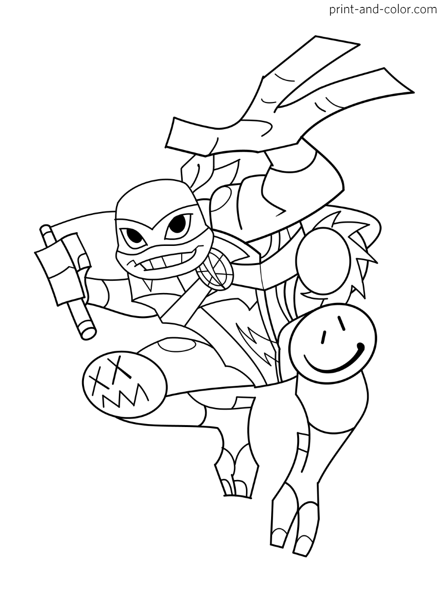 Rise of teenage mutant ninja turtles coloring pages print and color