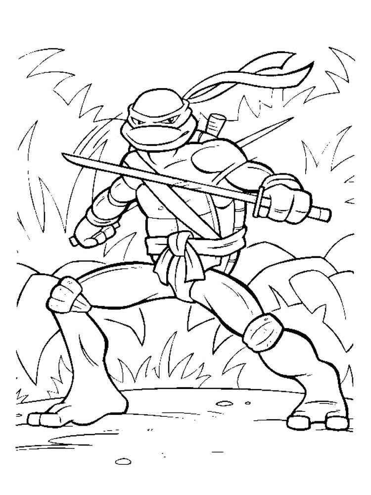 Leonardo ninja turtles coloring pages