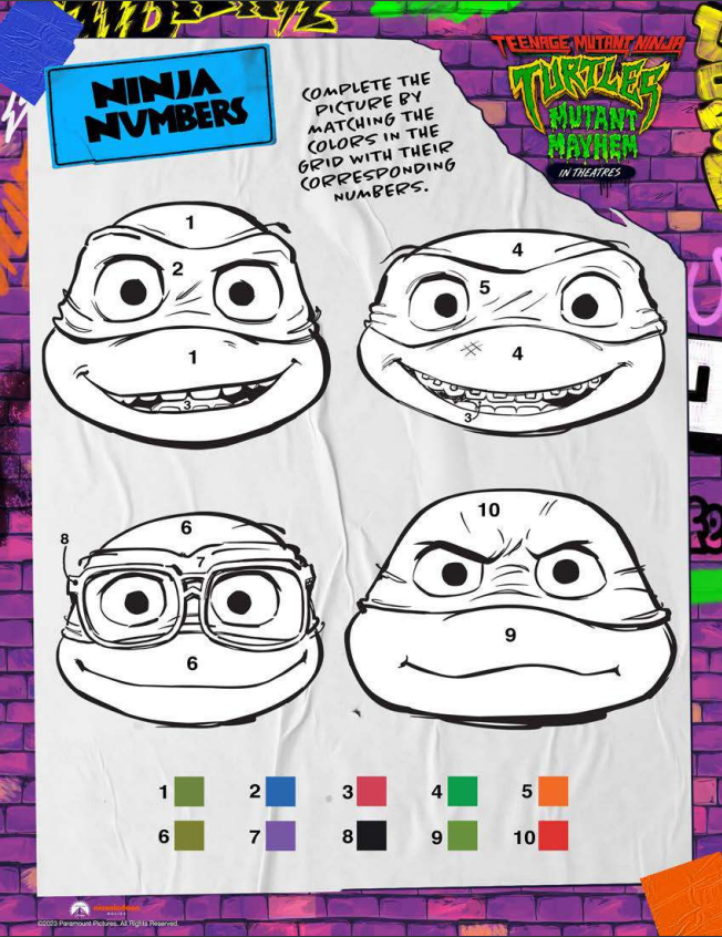 Tmnt activity sheets for kids ð â vanilla underground