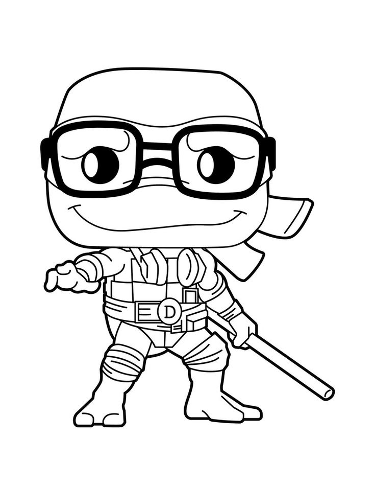 Donnie from ninja turtles mutant mayhem movie coloring page ninja turtle coloring pages coloring pages ninja turtles