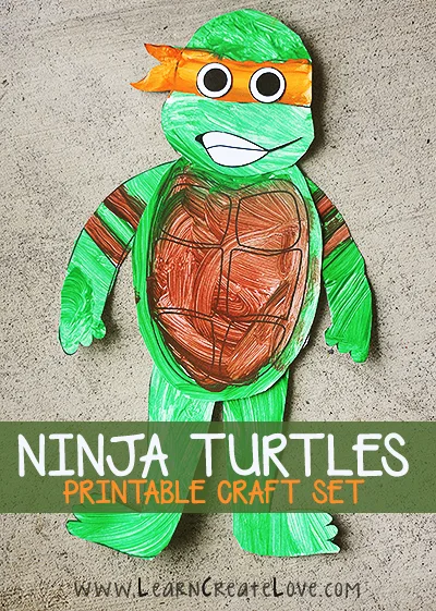 Teenage mutant ninja turtles craft and coloring pages