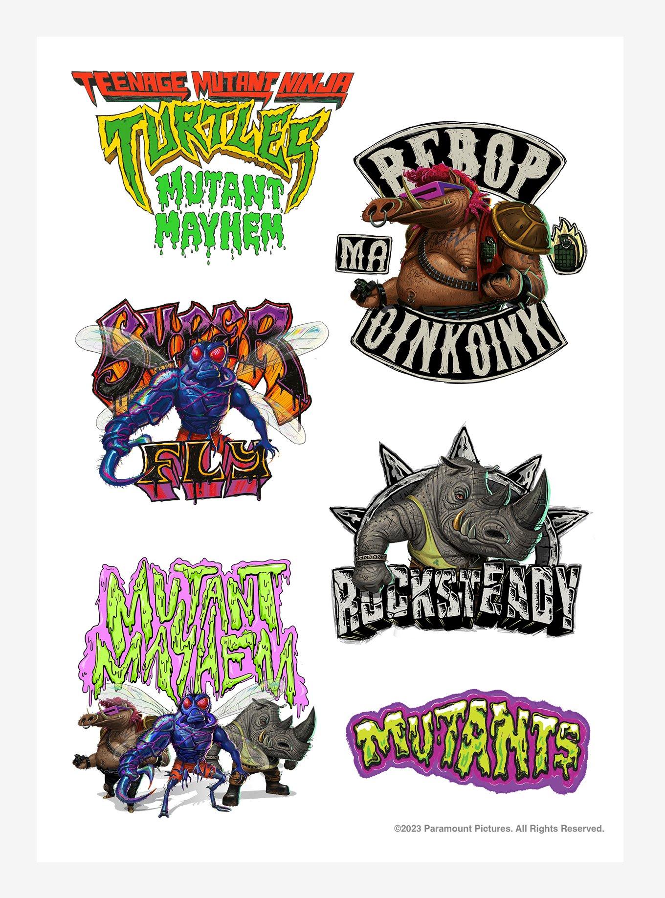 Teenage mutant ninja turtles mutant mayhem villains sticker sheet