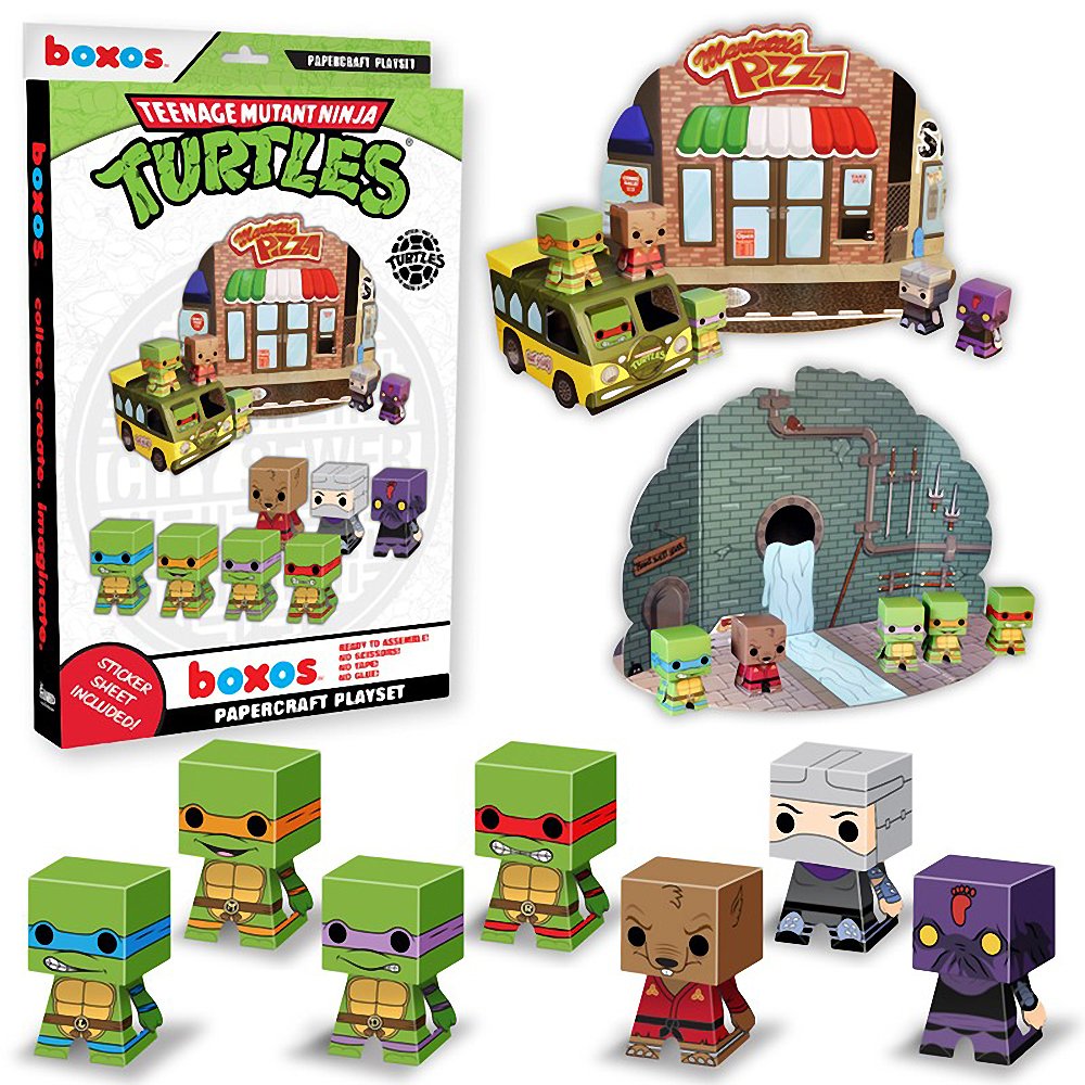 Funko teenage mutant ninja turtles papercraft playset toys games