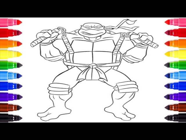 Coloring raphael fro teenage utant ninja turtles diy art for kids