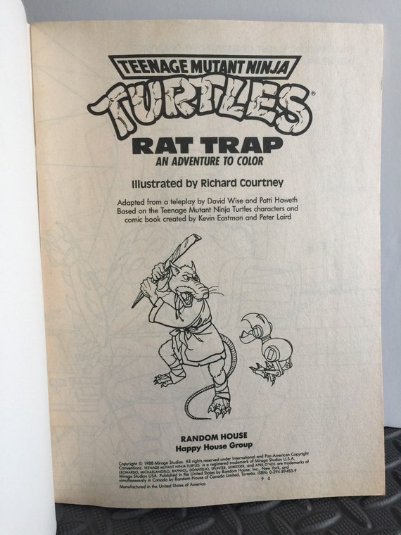 Rat trap an adventure to color vintage teenage mutant ninja turtles vintage colouring book random house