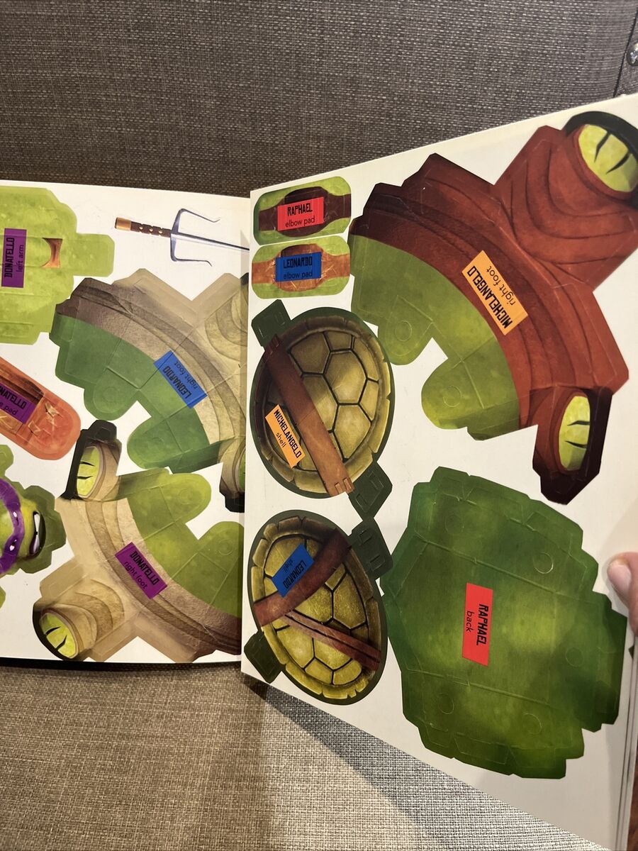 Tmnt teenage mutant ninja turtles paper dolls craft book battle ready new