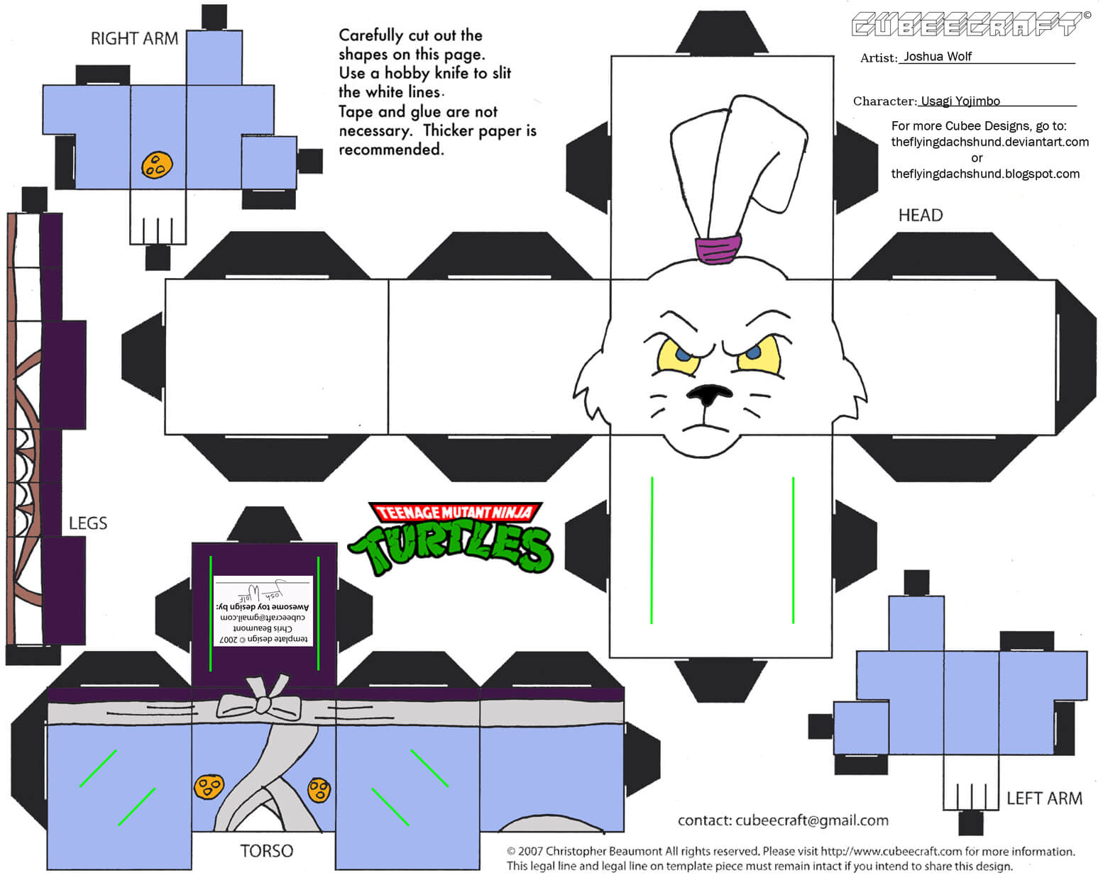 Usagi yojimbo paper toy free printable papercraft templates