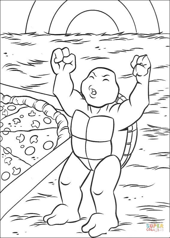 Baby tmnt coloring page free printable coloring pages