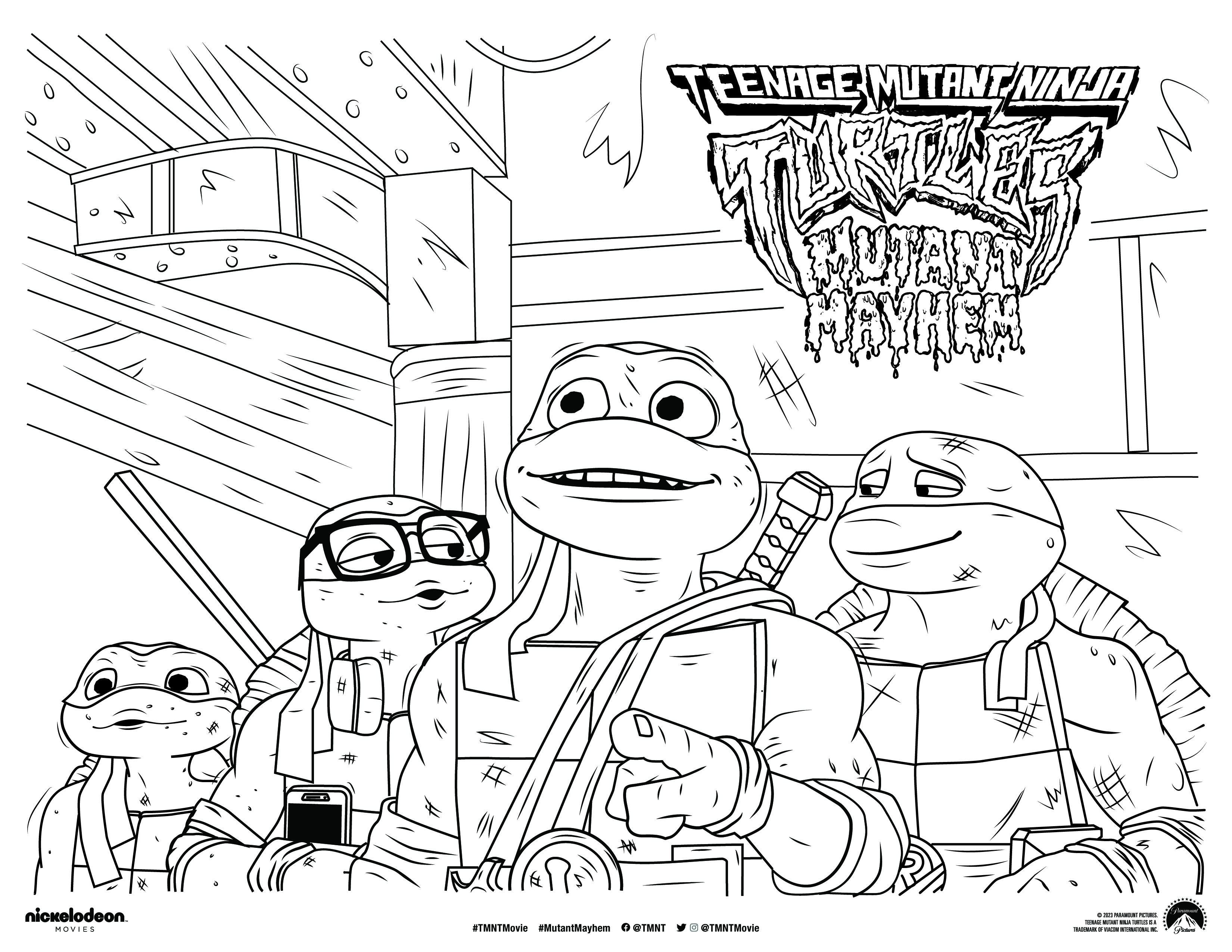 Teenage mutant ninja turtles mutant mayhem activity sheets