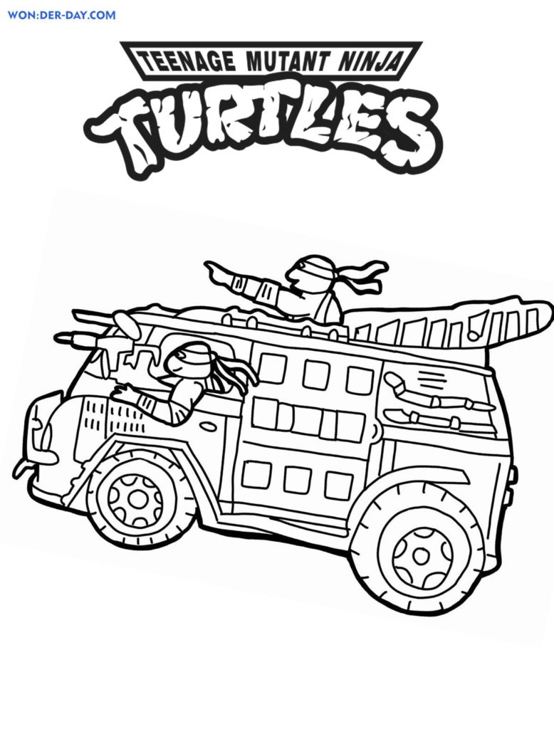 Teenage mutant ninja turtles coloring pages â wonder