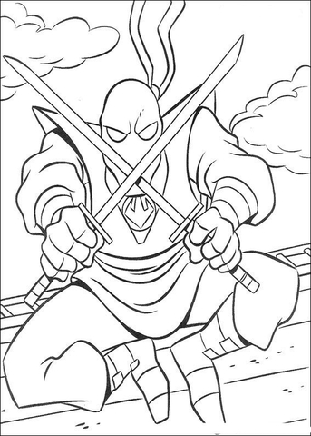 Foot clan coloring page free printable coloring pages