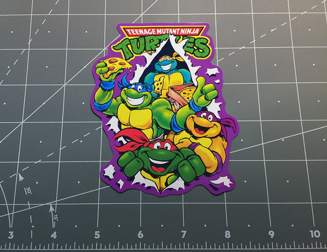 Tmnt teenage mutant ninja turtles pizza power sticker decal s cartoon s toys
