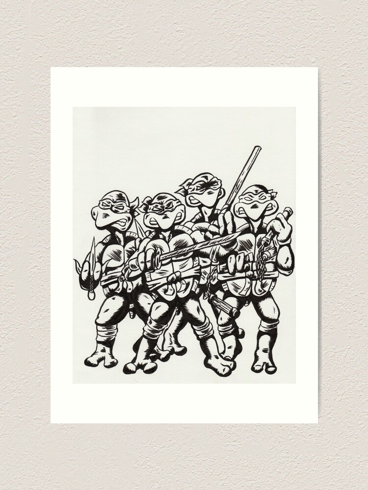 Teenage mutant ninja turtles art print for sale by blacksnowics