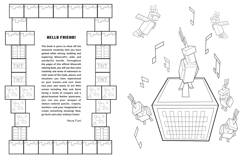 The official minecraft coloring adventures book create explore colo â insight editions