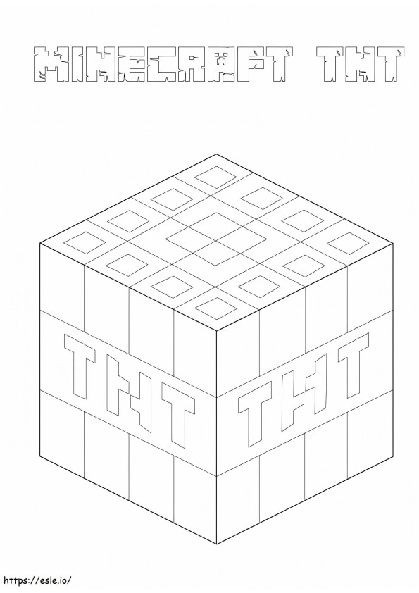 Minecraft tnt coloring page