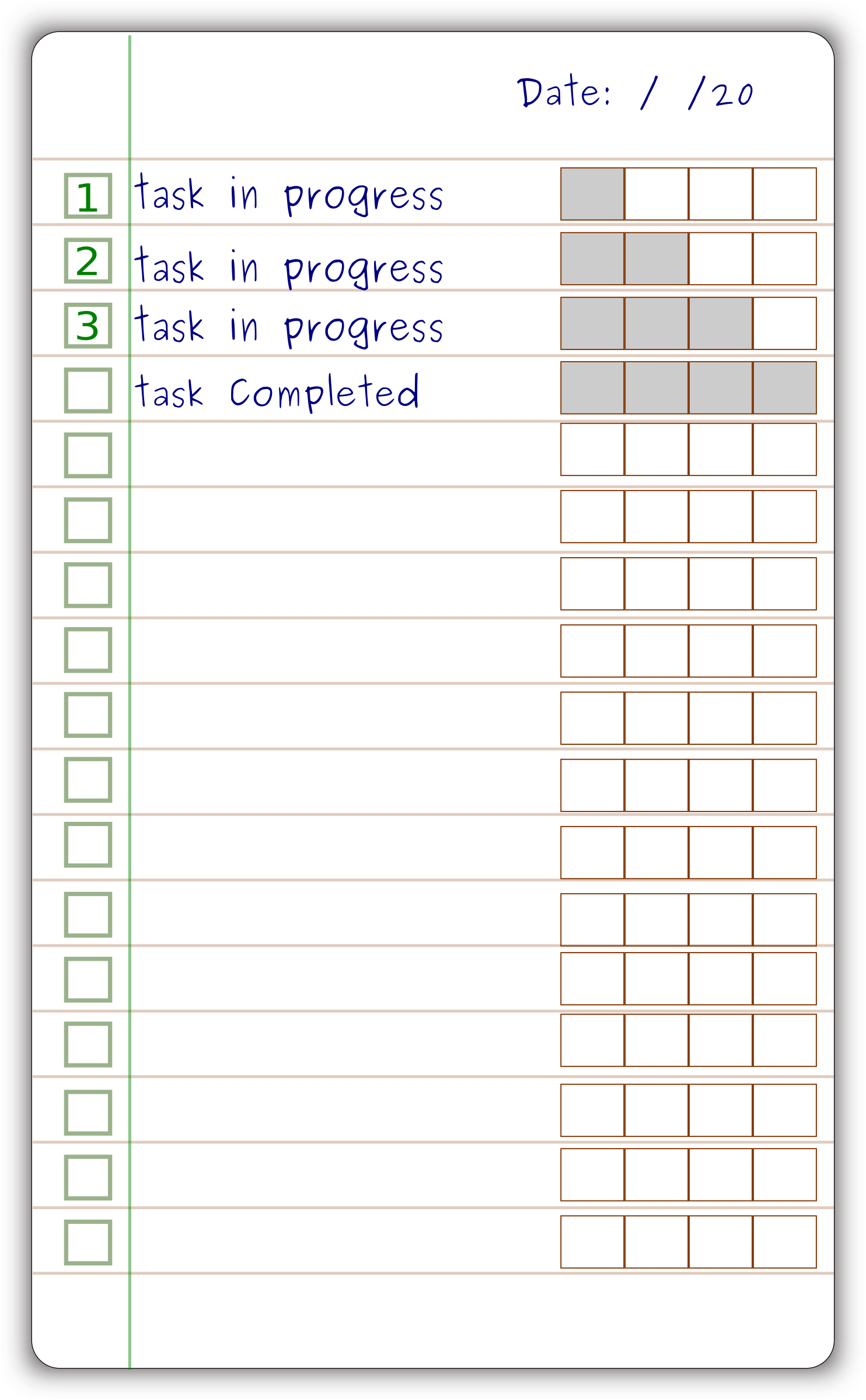 To do list with progress bar printable template free printable papercraft templates