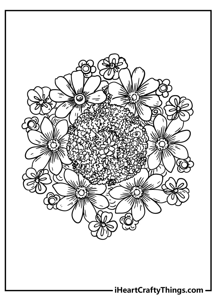 Flower coloring pages free printables