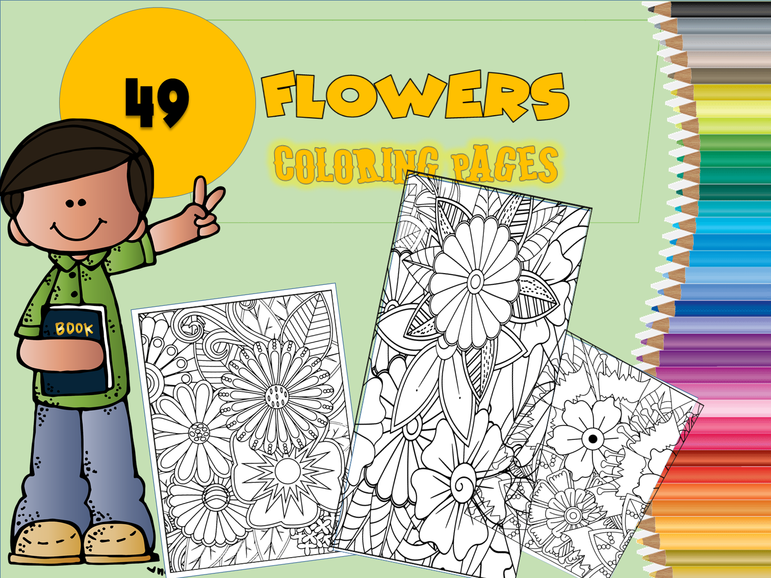 Flowers coloring pages made by teachers