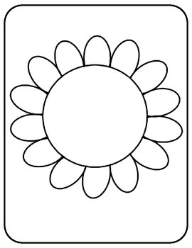 Flower template for bulletin board flower coloring page flower outline art proje