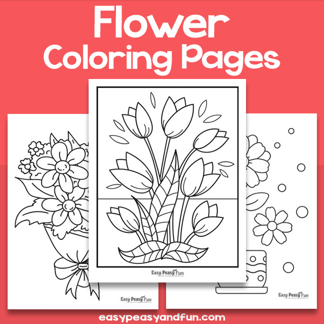 Flower coloring pages