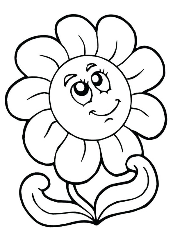 Coloring pages flower circle coloring page