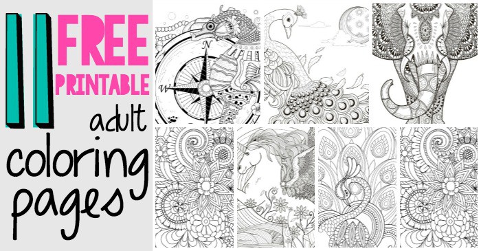 Free printable adult coloring pages