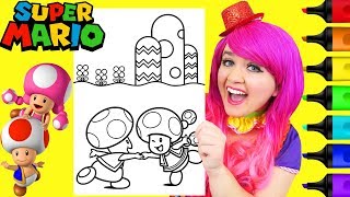 Coloring toad toadette super ario nintendo coloring page prisacolor arkers kii the clown