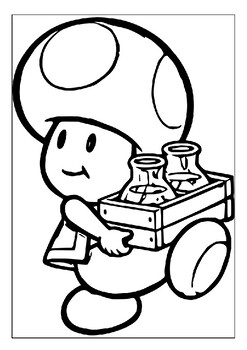 Printable toad mario coloring pages for kids creative adventures await
