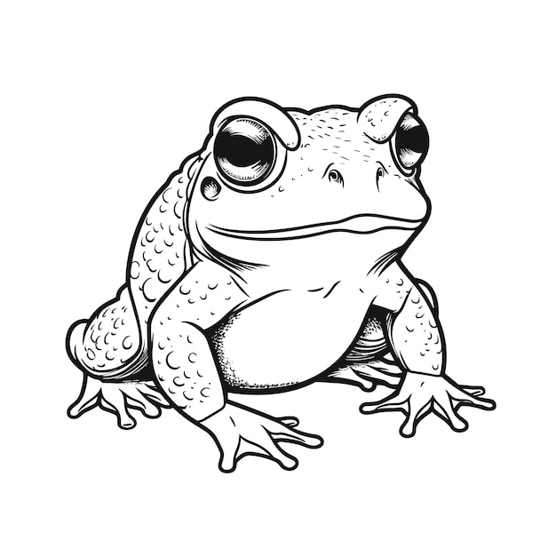 Premium vector toad coloring pages vector animals