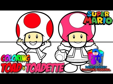 How to color toad and toadette