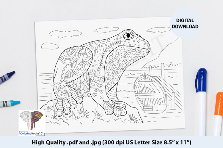 Toad coloring pages design bundles