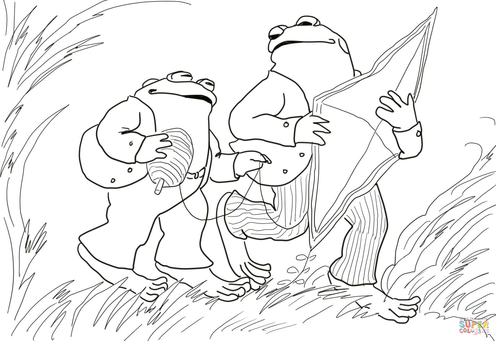 Days with frog and toad coloring page free printable coloring pages