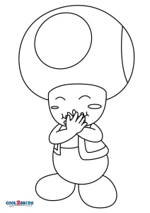Free printable toad coloring pages mario for kids